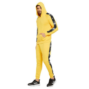 Survêtement pour homme 2025, survêtement personnalisé OEM, tenues de survêtement deux pièces, survêtement en molleton ajusté pour homme, bandes latérales, survêtement de sport - Product Image 3