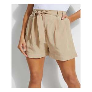 Shorts Bermuda Casual For Guess Hilena a Righe con Cintura in Marrone Taglia XS - Spandex e Cotone con Decorazione a Fantasia - Product Image 1