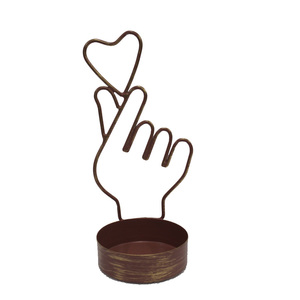 Bougeoir de pilier en métal fini noir pour la maison et le mariage pilier de bougie de luxe décoré à la main - Product Image 4