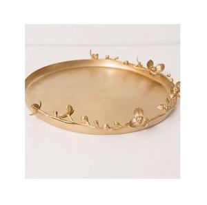 ถาดเสิร์ฟโลหะเคลือบเงาสีทองผู้ผลิตที่เสิร์ฟแบบโลหะทำมือดีไซน์ใหม่ - Product Image 6