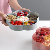 Meilleure vente Plateau à bonbons en forme de fleur Plateau à compartiments en forme de fleur Plateau à dessert divisé pour biscuits Plateau à plats de service