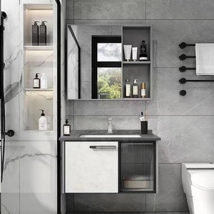 ตู้อ่างล้างหน้า PVC กันน้ำแบบคลาสสิกติดผนังทนทานทันสมัยสำหรับวิลล่า - Product Image 3