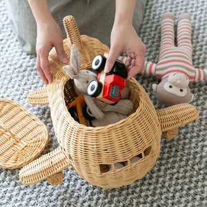 Carrito de Juguete de Ratán para Niños de 2 a 4 Años, Vehículo Educativo Unisex con Ruedas de Madera, Diseño de Bambú Natural - Product Image 5