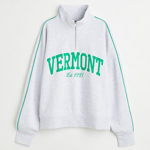 Sudadera de Lujo para Mujer, 100% Algodón, Estilo Urbano, Oversize, Bordada, Cuello Redondo, con Relieve, Sudadera para Pareja - Product Image 6