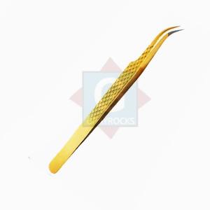 Pince à épiler professionnelle de haute qualité en acier inoxydable pince à épiler beauté dorée - Product Image 2