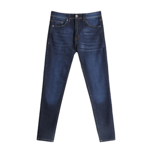 Jeans droits pour hommes en denim décontracté léger avec logo personnalisé OEM, fermeture à boutons, de haute qualité, pantalon baggy empilé, fabricants - Product Image 6