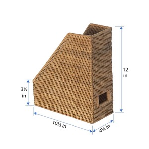 Rattan magazine basket Handmade Storage Basket Wholesale eco-friendly Made in Viet Nam - Product Image 3