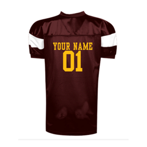 Maillot de football américain respirant et à séchage rapide, taille personnalisée, impression sportive de haute qualité, manches courtes, faible MOQ, nouvelle arrivée - Product Image 1