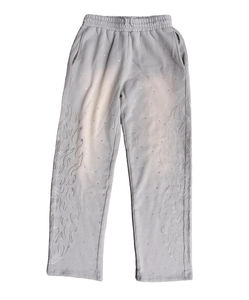 Pantalon de survêtement en coton et polyester French Terry, nouveau design, ample, jambe large, décontracté, personnalisé avec des strass, léger - Product Image 3