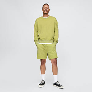 Pantalones cortos lavados con ácido para hombre mejor valorados Ajuste holgado 100% algodón bordado High Street Diseño informal Patrón sólido-Servicio OEM - Product Image 3