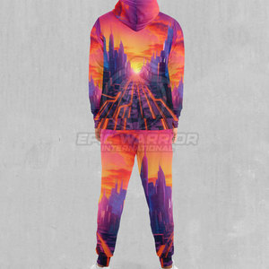 Chándal Deportivo Personalizado con Logotipo Propio para Hombre, Ropa Deportiva Activa con Capucha Estampada, Chándales de Alta Calidad con Diseño Personalizado para Hombre - Product Image 2