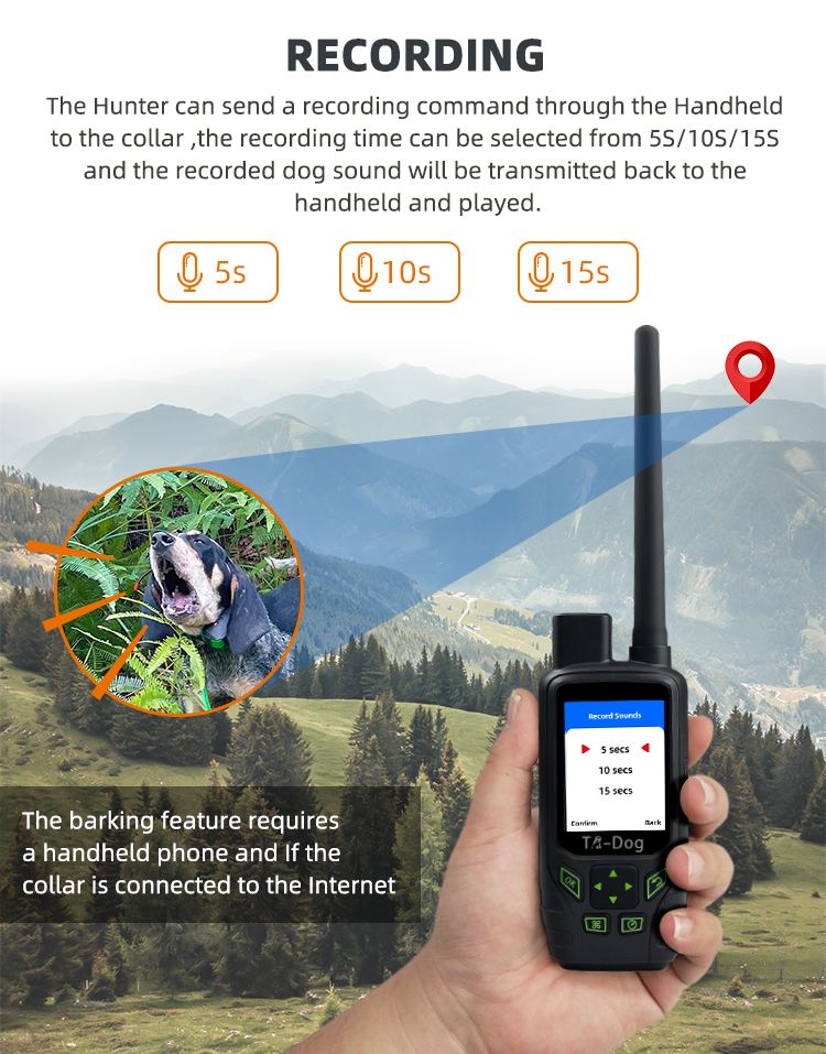 Hot Selling Professional Hunters Long Distance Hunting Dog Gps Tracking