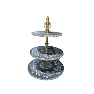 Handmade Round Mother Pearl Inlay Oven Safe Cake Stand Luxury <b>Dessert</b> Display Weddings Eid Ramadan Festive Home Decor - Product Image 6