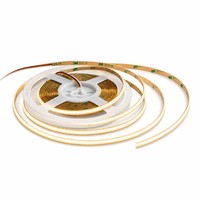 Bande LED COB intelligente à trois couleurs, dimmable, 608 perles, CRI élevé, certifiée CE, durée de vie de 50 000 heures, éclairage intérieur flexible