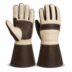 Guantes de Cuero Genuino para Trabajo Diario, Uso General, Antideslizantes, Puño Reforzado, Sin Polvo, 10 mil de Grosor, Sin Látex, Flexibles - Product Image 1