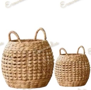 Panier à fleurs en rotin torsadé naturel, écologique et durable, style moderne, fait main pour fleurs artificielles - Product Image 4