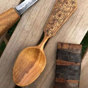 CUCHARA DE MADERA TALLA Logotipo personalizado Utensilio de cocina de madera natural Cuchara sólida de madera de acacia para cocinar - Product Image 1