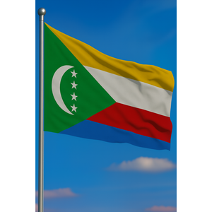 Bandera de Comoras para Exteriores de 3x5 pies, de Nailon, Vinilo o Seda, con Logotipo Personalizado, Impresión Digital, para Automoción, Seguros, Educación - Product Image 3