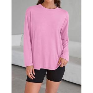 Sudadera de algodón de gran tamaño para mujer, cómoda, sólida, con cuello redondo y manga larga de lujo, al mejor precio, de Bangladesh - Product Image 5