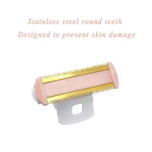 Paquete de 6 cabezales de repuesto recargables para afeitadora femenina, afeitadora rotativa de doble cuchilla para bikini, lavable y fácil de usar - Product Image 3