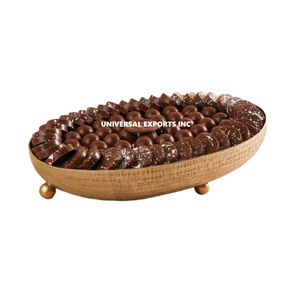 Tazón de Chocolate de Acero Inoxidable Ecológico Pulido con Base de Resina, Diseño Redondo de Lujo para Bodas, Decoración Multifuncional para el Hogar - Product Image 4