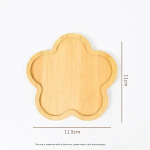 Juego de posavasos de madera natural lisa, diseñado para mantener las mesas limpias, ideal para uso en el hogar y la oficina modernos. - Product Image 3