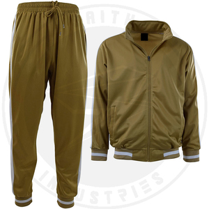 Chándal de entrenamiento Unisex ligero y elegante, chaqueta de cuello alto con cremallera para hombre, pantalones apilados elásticos de secado rápido, transpirables para invierno - Product Image 1