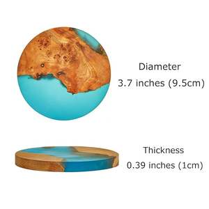 Posavasos de Resina de Madera Ecológicos, Hechos a Mano, de Alta Calidad, Estilo Bohemio, Ligeros, para Bebidas, para Uso en el Hogar y la Oficina, Económicos - Product Image 3