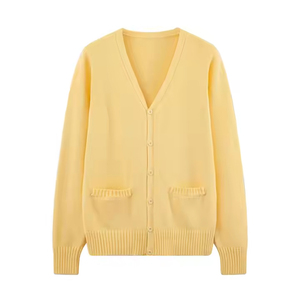 Cárdigan con botones informal de punto de algodón con cuello redondo de talla grande personalizado para mujer, suéter de invierno multicolor, ropa Starlit BD nuevo - Product Image 4