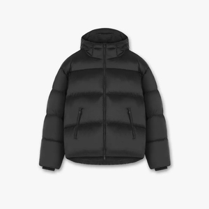 Veste matelassée décontractée imperméable en polyester enduit 100 % OEM, motif uni, doublure tissée pour l'hiver, vente en gros personnalisée - Product Image 6