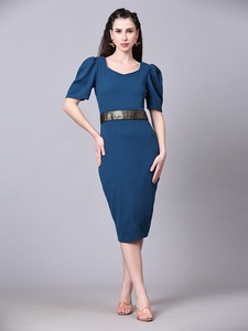 ชุดบอดี้คอนผ้าโพลีเอสเตอร์สำหรับผู้หญิงเสื้อผ้าแบบตะวันตก - Product Image 3