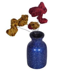 Gran oferta, adorno decorativo de Navidad y Año Nuevo, piedra azul con ramo de flores de terciopelo para uso doméstico y regalo de vacaciones - Product Image 1