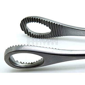 Pince de maintien d'éponge incurvée et droite en acier inoxydable manuelle réutilisable pour le serrage chirurgical à l'hôpital - Product Image 5