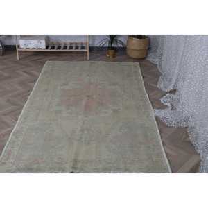 Tapis turc vintage 4,2x7,4 pieds, tapis oriental gris - Product Image 1