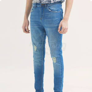 กางเกงยีนส์ขาตรงเอวสูงน้ำหนักเบาดีไซน์สตรีทงานตามสั่งทำจากผ้าฝ้าย100% - Product Image 2