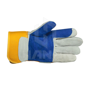 Guantes de trabajo duraderos de cuero y algodón para hombres Guantes DE SEGURIDAD multiusos al por mayor - Product Image 5