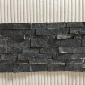 Azulejos de pizarra cultivada dividida pulida con repisa negra de estilo moderno, resistentes a la erosión antiácida para cocina, Villa, exteriores, setas de pared - Product Image 1