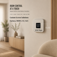 Écran OLED carré personnalisé de 1,85, 1,97, 2,07, 2,4 pouces pour thermostat intelligent, contrôleur de température, système HVAC mural, OEM