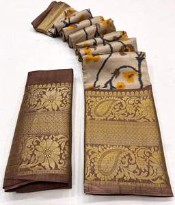 Chemisier en soie de coton doux de couleur incroyable, sarouel et Blouse avec Jacquard, fournisseur de travail de tissage de sorat inde - Product Image 4