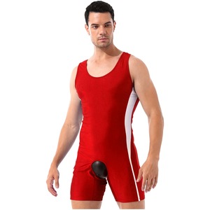 Sous-vêtements pour hommes justaucorps sport entraînement body Shorts lutte Singlet Fitness combinaison Sexy ouvert entrejambe ouvert bout à bout sous-vêtements - Product Image 3