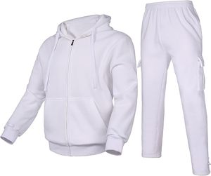 Conjunto Deportivo de Moda Urbana, Pantalones Deportivos Acampanados, Sudadera con Capucha, Estampado Puff, Chándal, Pantalones Jogger Apilados, 100% Algodón para Hombre - Product Image 1