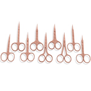 Mini scissors made <b>for</b> precise <b>trimming</b> of cuticles hangnails and fine nail <b>edges</b> during manicure or pedicure Eyebrow Scissors - Product Image 6