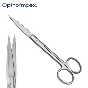 Ciseaux vétérinaires OPTHO IMPEX, instruments chirurgicaux en acier inoxydable, lames aiguisées, design courbé et droit, soins et toilettage des animaux - Product Image 2