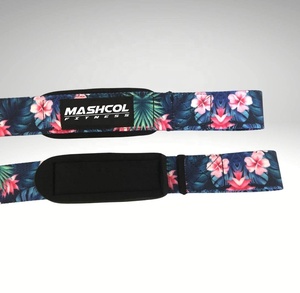 Correas de muñeca de algodón resistente OEM para levantamiento de pesas, prensa de banco para sentadillas y entrenamientos con mancuernas, muñequeras de agarre de palma para levantamiento de pesas - Product Image 2