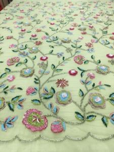 Luxury Multicolor Sequin & <b>Bead</b> Embroidered Fabric for Dresses - Product Image 3