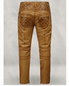 Pantalones de cuero ajustados unisex para hombre y mujer, pantalones vaqueros de invierno de estilo informal, pantalones de talla grande con estampado recto para motociclistas - Product Image 5