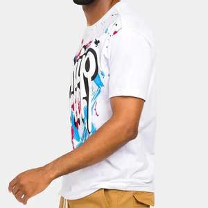 Vente en gros OEM T-shirt de gym décontracté pour hommes conception personnalisée bouffée imprimé surdimensionné vêtements de sport légers vêtements de fitness décontractés - Product Image 3