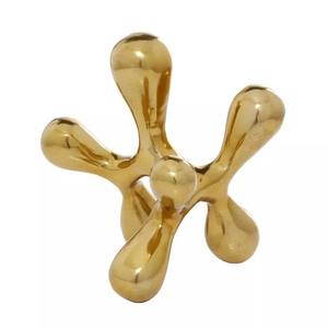 Objeto de mesa terminado Chapado en Color dorado perfecto para decoración del hogar escultura Certrepiece acento decorativo ligero - Product Image 1