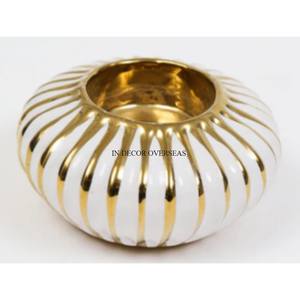 Haute exigence Look attrayant couleur blanche et plaqué or de haute qualité le plus fantaisie Unique Designer Table pièce maîtresse bol de service - Product Image 1