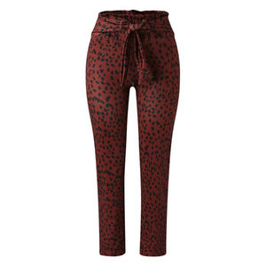 กางเกงยีนส์ขาตรงระบายอากาศได้ดีสำหรับผู้หญิงกางเกงวิ่งกลางแจ้งมีเชือกผูกตามสั่ง - Product Image 4